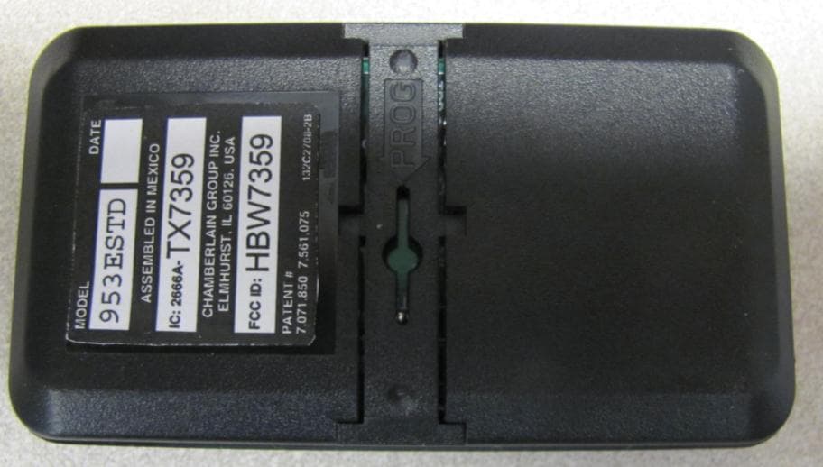 Remote Control Transmitter - FCC ID HBW7359 - Chamberlain Group LLC, The