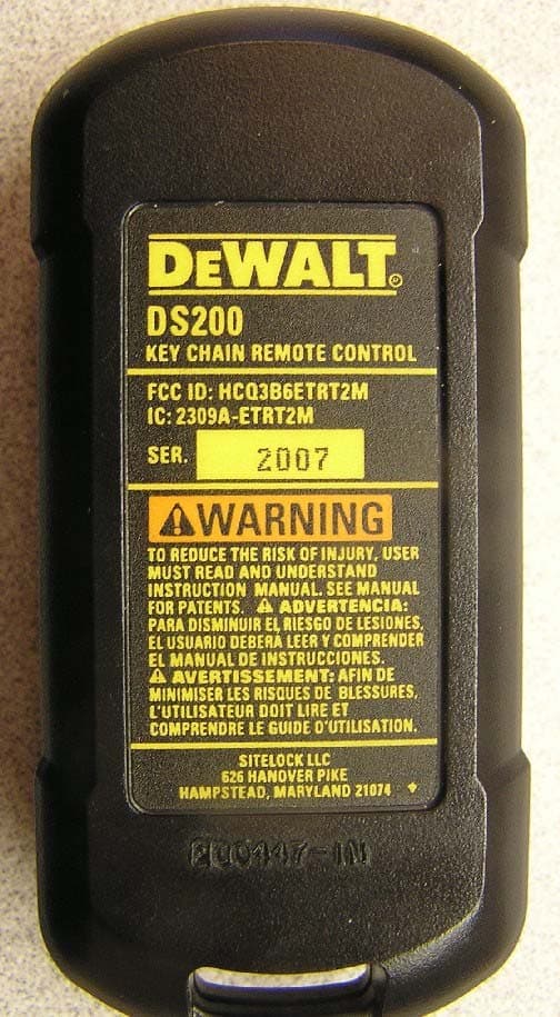 Key Chain Remote - FCC ID HCQ3B6ETRT2M - Inovonics Wireless Corporation