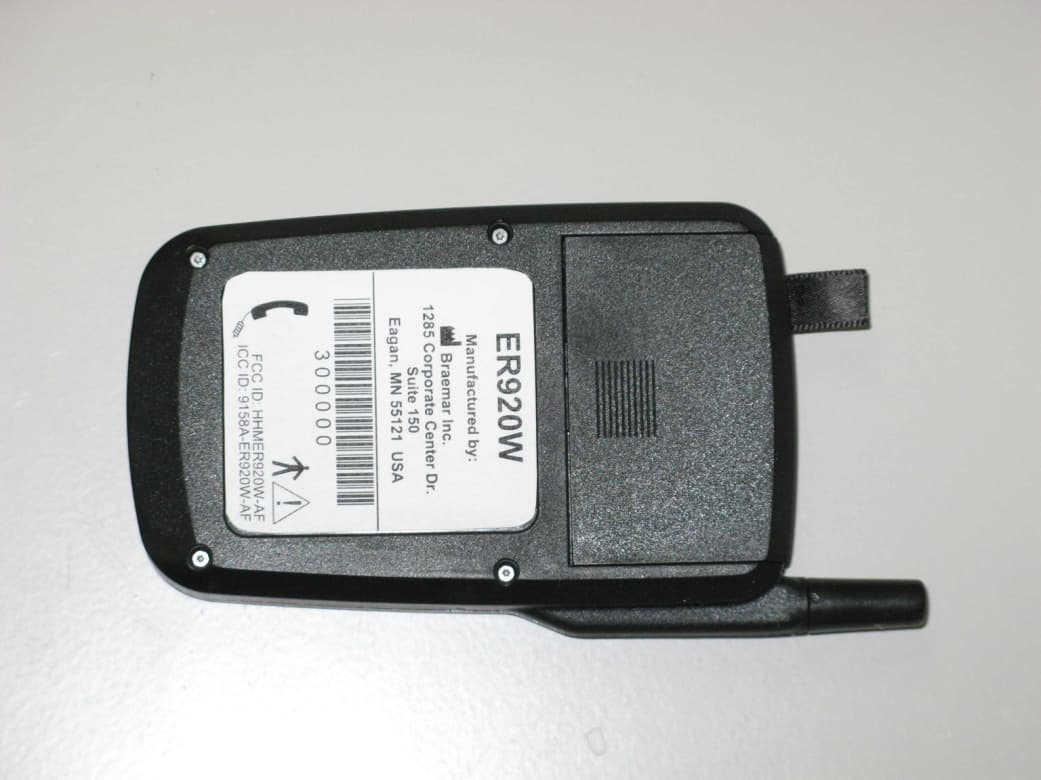 ER920W-AF Wireless Recorder - FCC ID HHMER920W-AF - Braemar Manufacturing, LLC