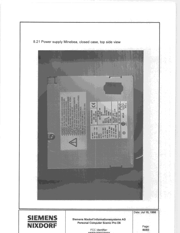 JBC - Part 15 Class B Computing Device/Personal Computer - FCC ID HSSSCENICD603 - Fujitsu Technology Solutions GmbH