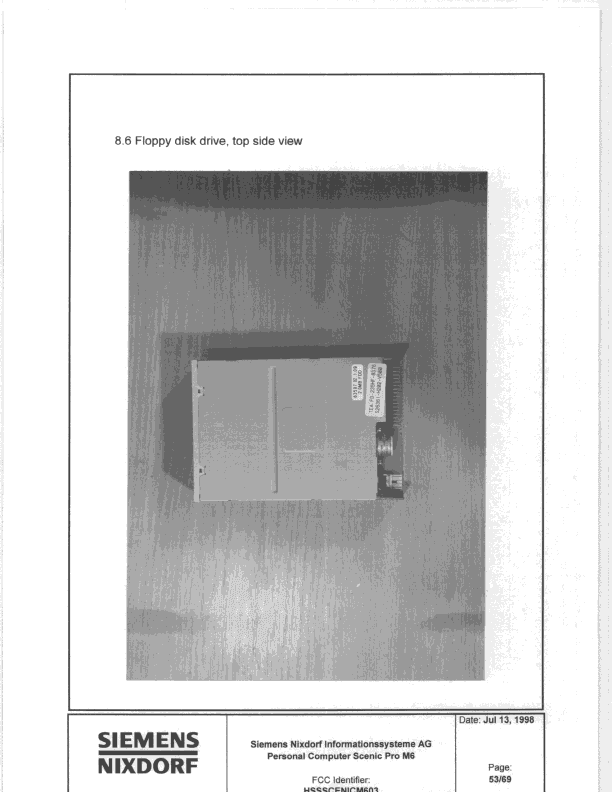 JBC - Part 15 Class B Computing Device/Personal Computer - FCC ID HSSSCENICM603 - Fujitsu Technology Solutions GmbH