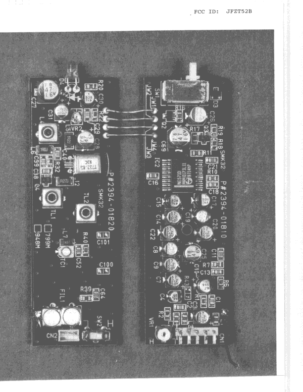TBF - Licensed Broadcast Transmitter Held to Face - FCC ID JFZT52B - Audio-Technica Corporation