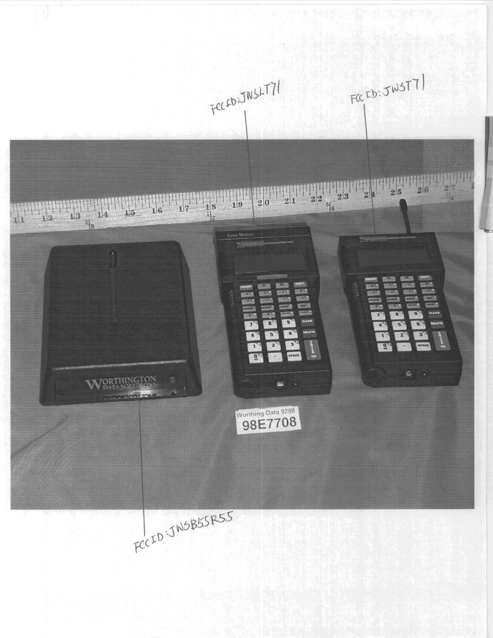 DXT - Part 15 Low Power Transceiver, Rx Verified - FCC ID JWSB55R55 - Worthdata Inc