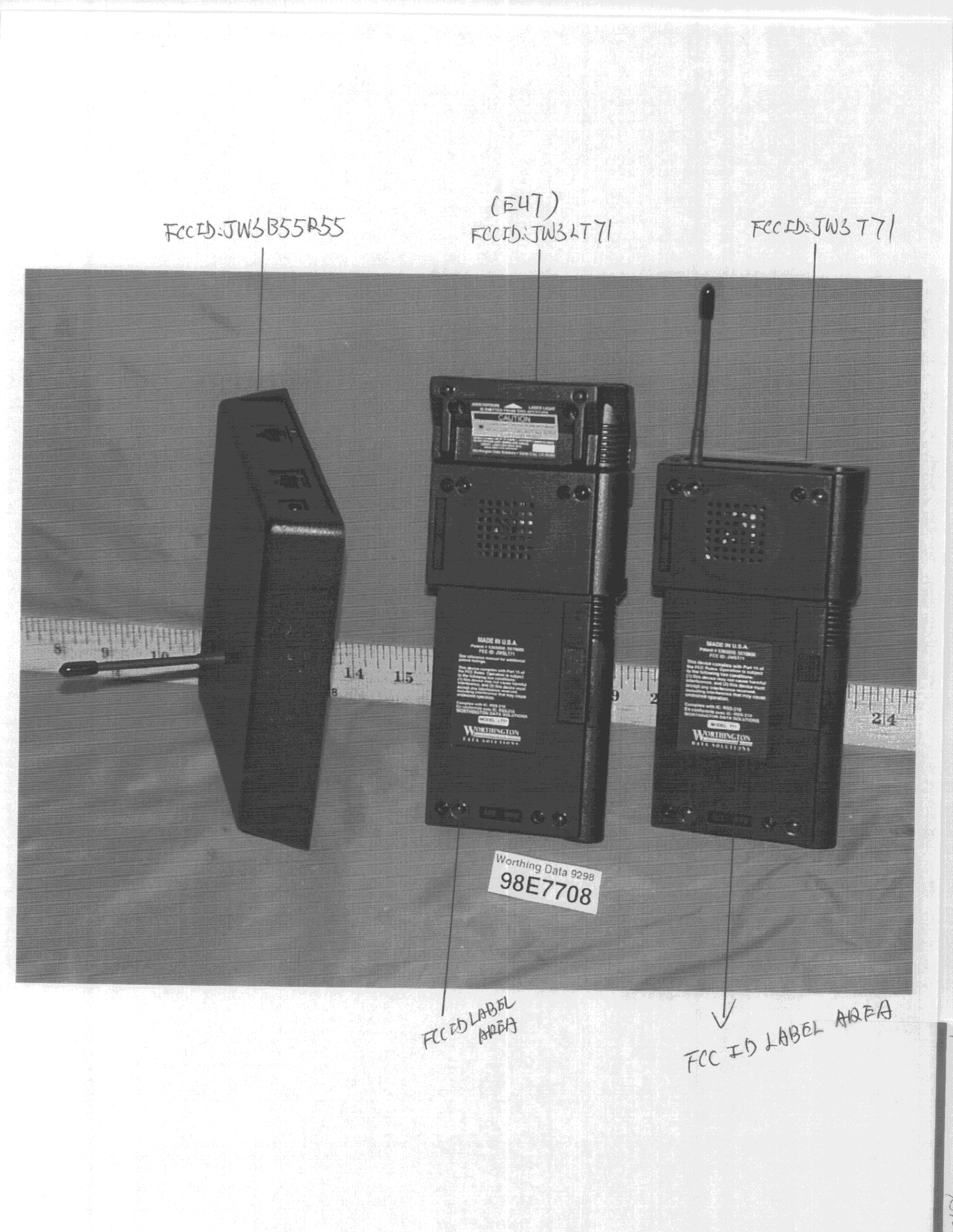 DXT - Part 15 Low Power Transceiver, Rx Verified - FCC ID JWSLT71A - Worthdata Inc