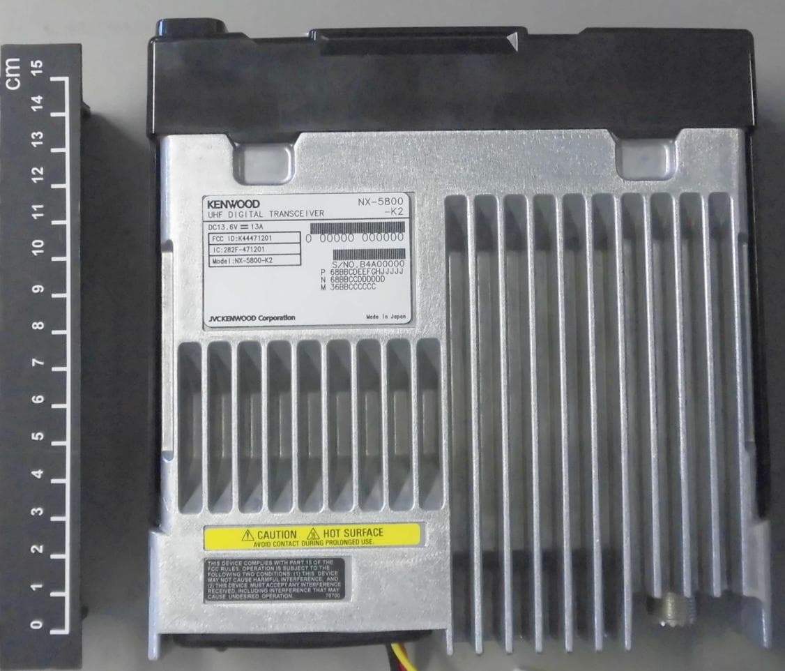 UHF Digital Transceiver with Bluetooth - FCC ID K44471201 - JVC KENWOOD Corporation