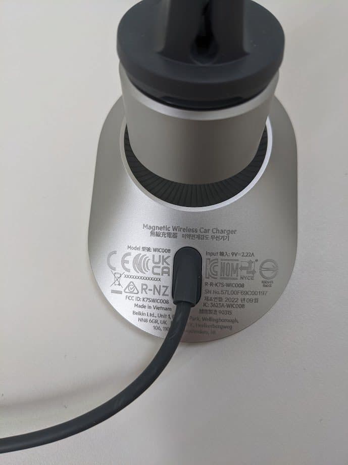 BoostCharge Pro Wireless Car Charger With MagSafe 15W - FCC ID K7SWIC008 - Belkin International, Inc.