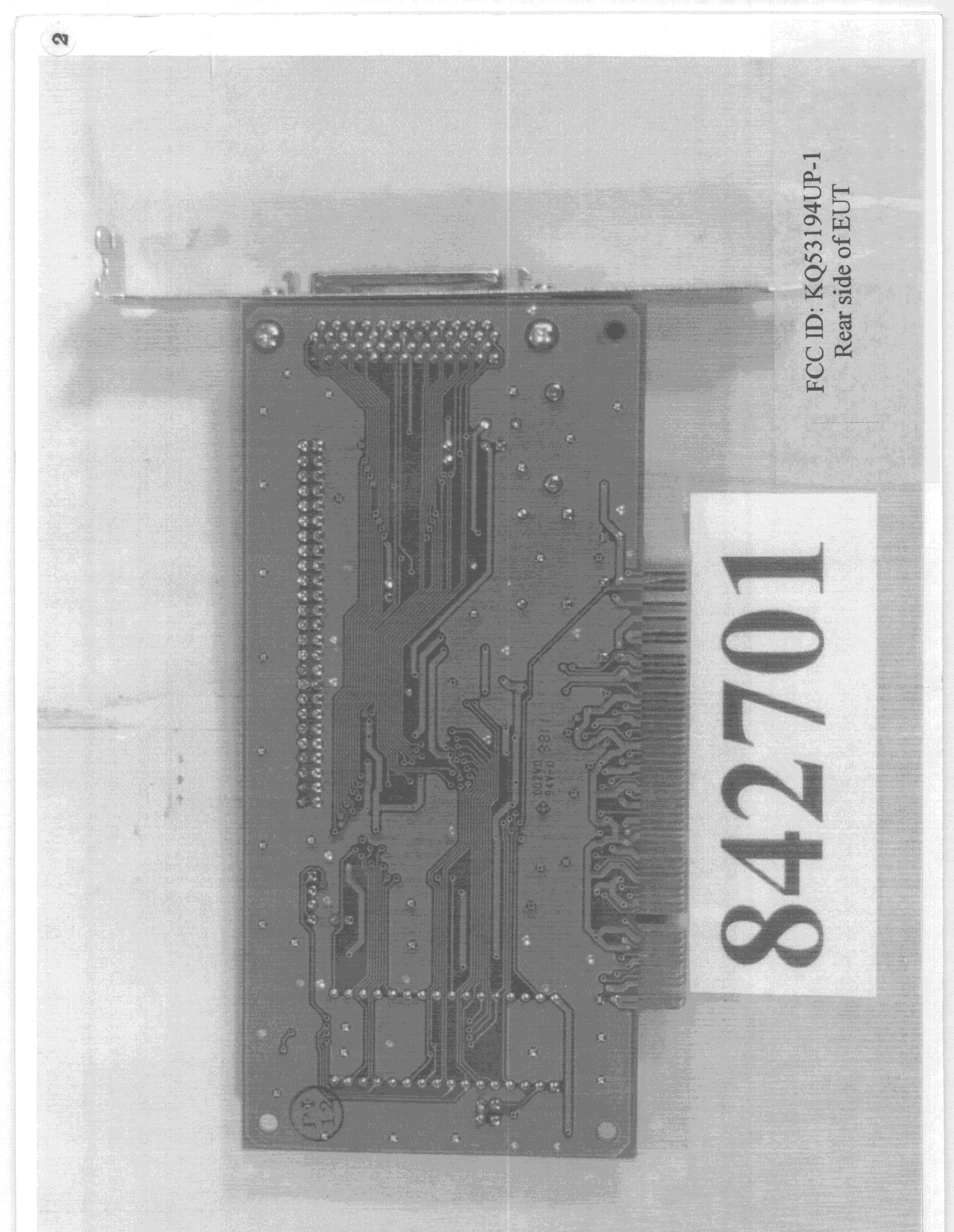 JBP - Part 15 Class B Computing Device Peripheral - FCC ID KQ53194UP-1 - Domex Technology Corporation