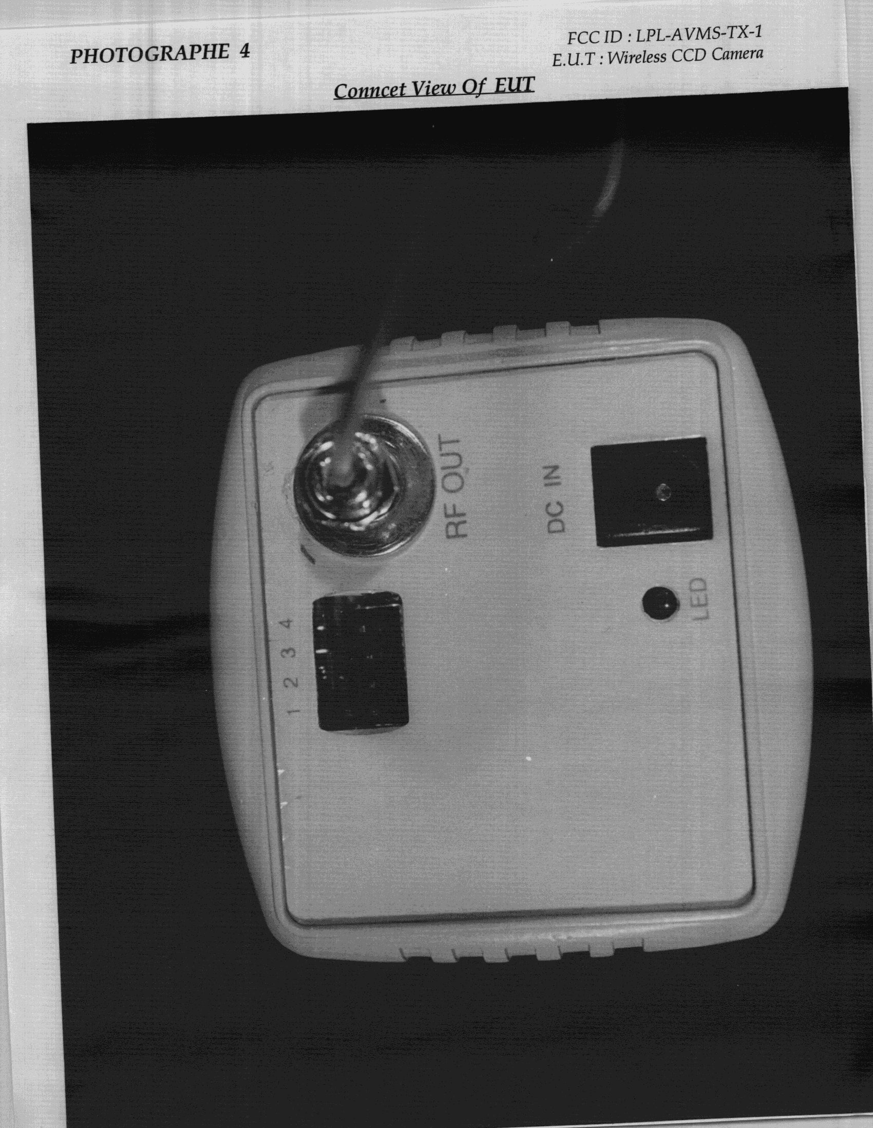 DXX - Part 15 Low Power Communication Device Transmitter - FCC ID LPL-AVMS-TX-1 - Brantingham & Associates Far East Ltd