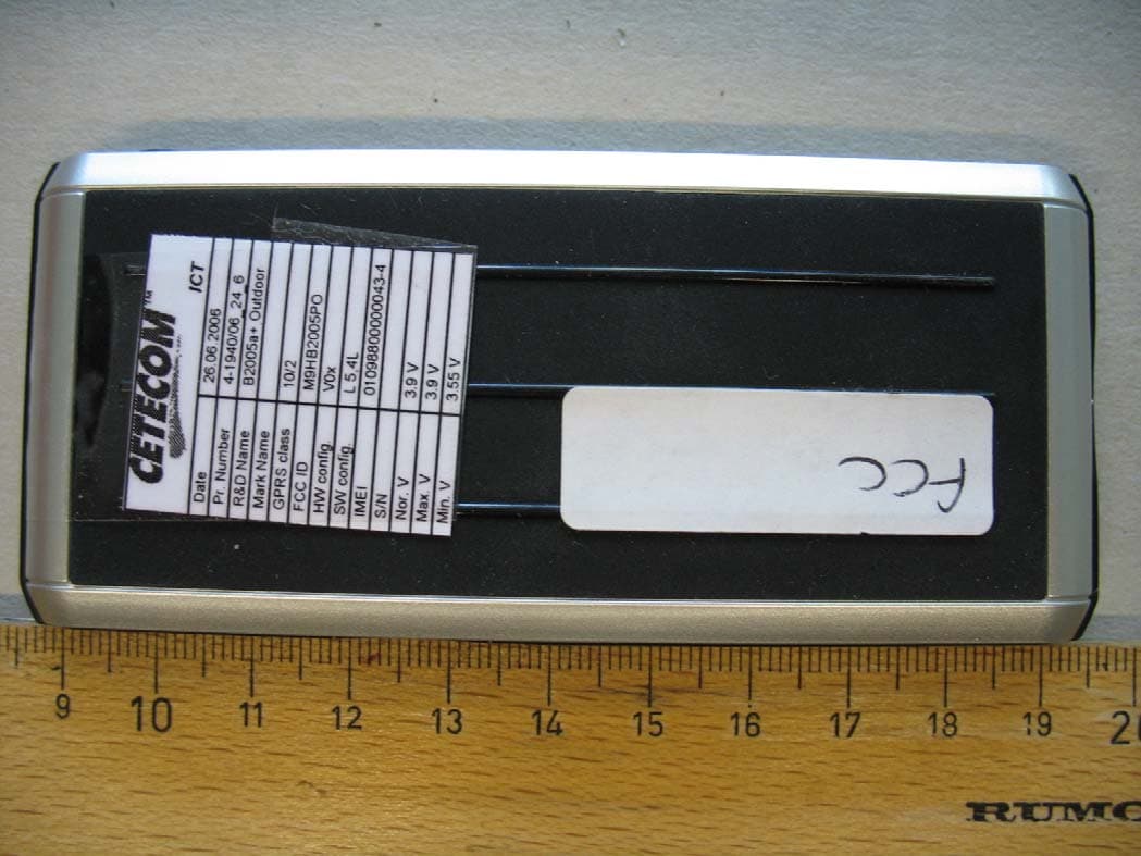 GSM 850/1800/1900 Mobile Phone with Bluetooth - FCC ID M9HB2005PO - Sagem Wireless