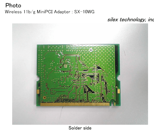 Wireless 802.11b/g transmitter module - FCC ID N6C-SX10WG - Silex Technology, Inc.