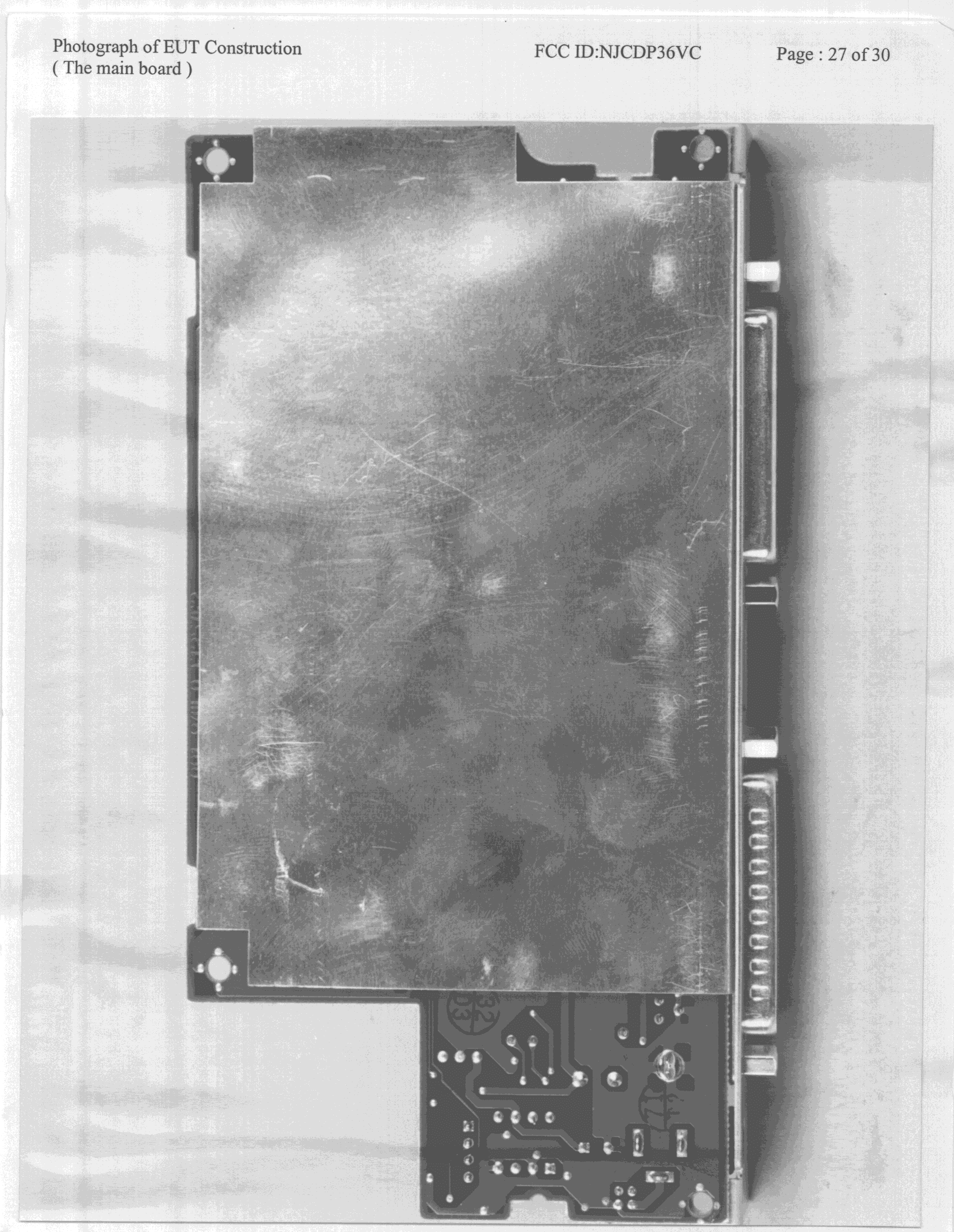 Scanner - FCC ID NJCDP36VC - Foxlink Image Technology Co