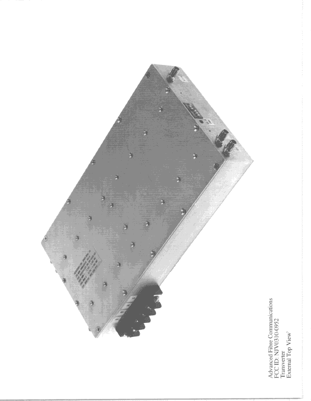 DSS - Part 15 Spread Spectrum Transmitter - FCC ID NJV0310-0952 - Advanced Fibre Communications Inc