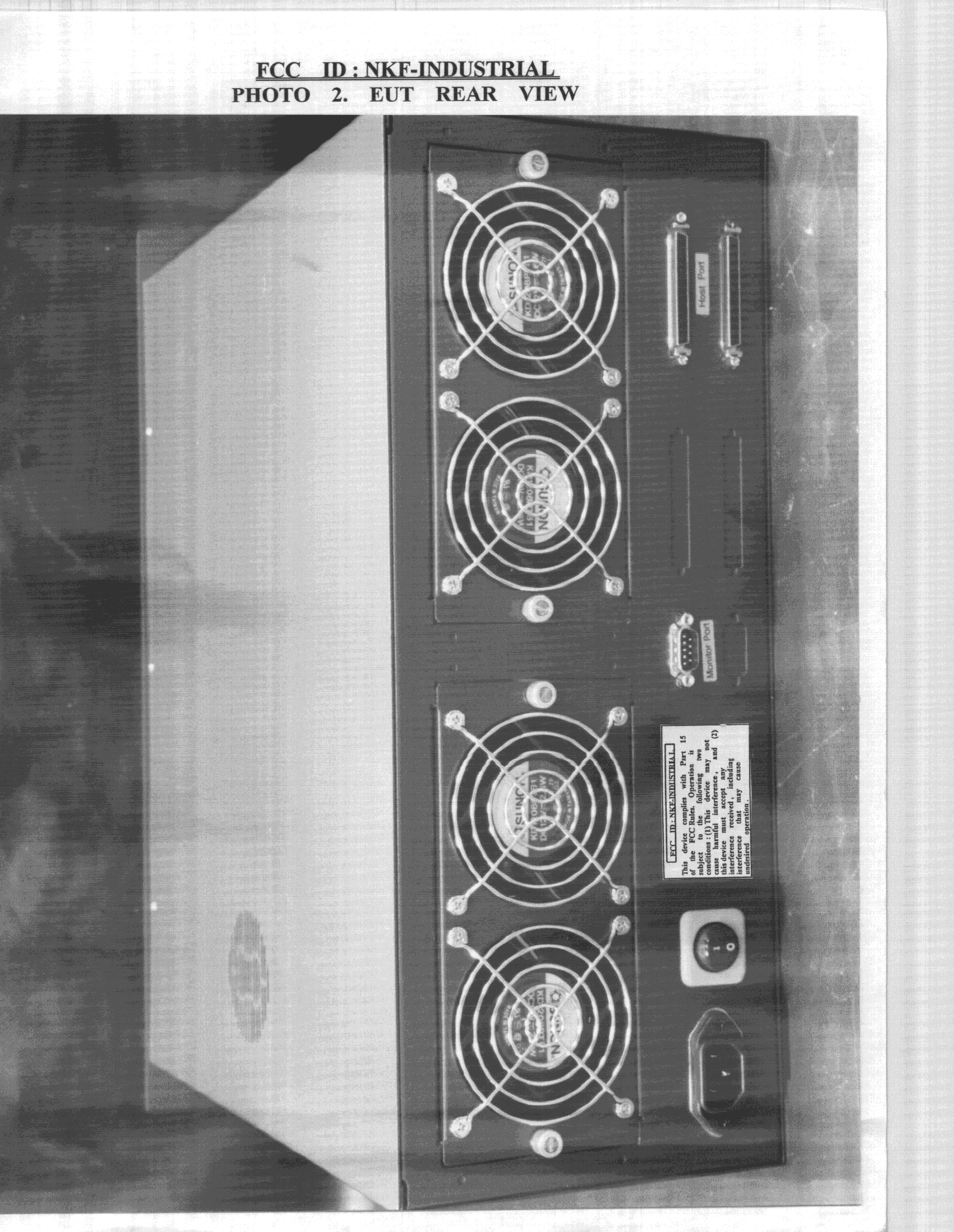 JBP - Part 15 Class B Computing Device Peripheral - FCC ID NKF-INDUSTRIAL - Maxtronic International Co Ltd