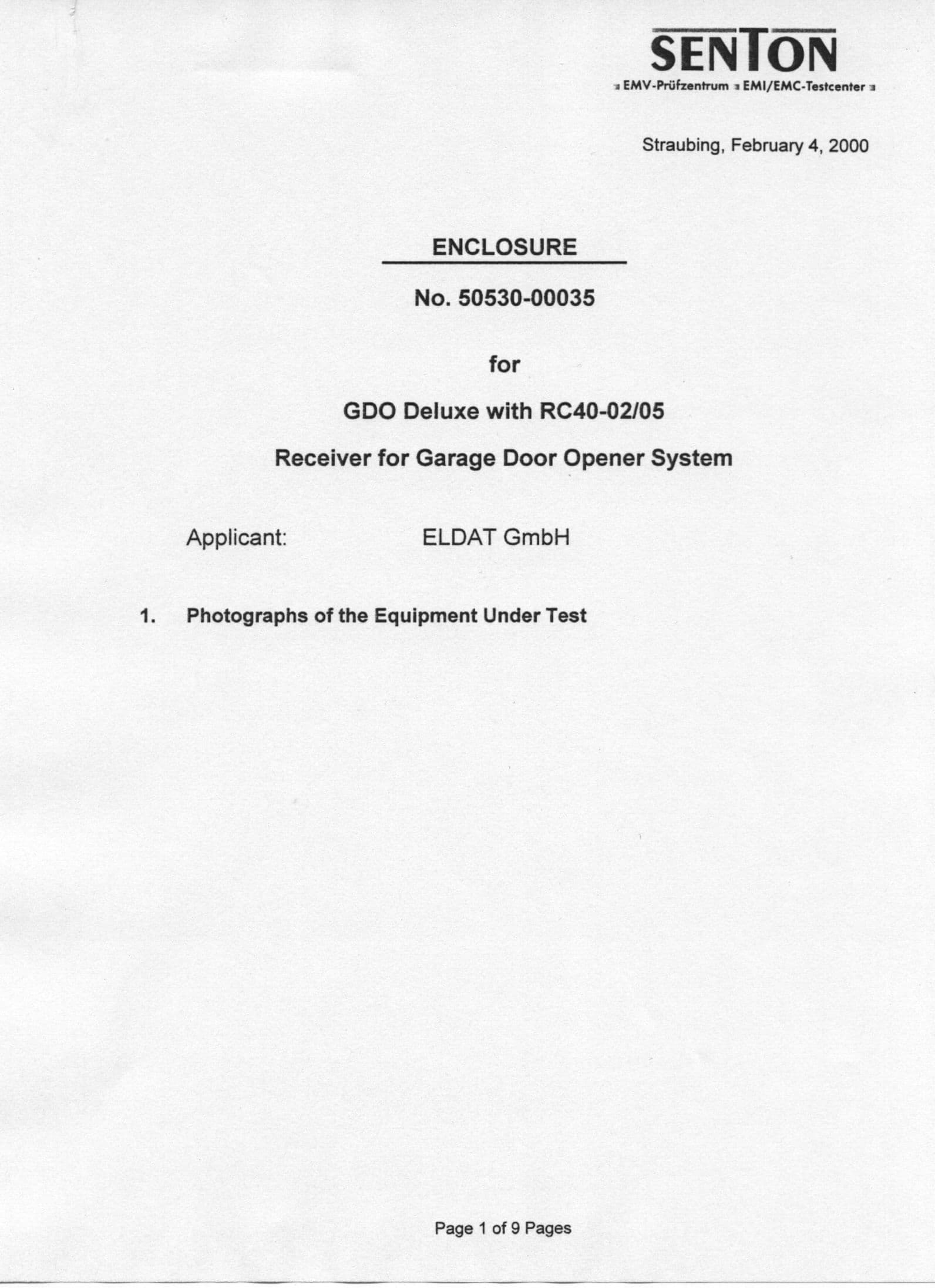 Low Power Communication Device Receiver - FCC ID NKPRC40-02 - Marantec America Corporation