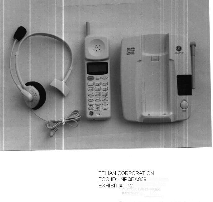 900 MHz Cordless Telephone - FCC ID NPQBA909 - Telian Corporation