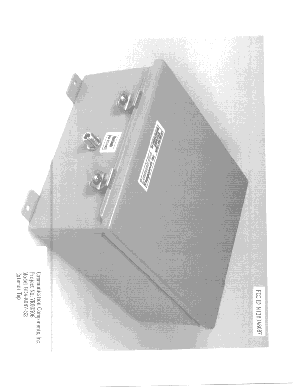 Bi-Directional Amplifier - FCC ID NT3BDA8087 - Communication Components Inc