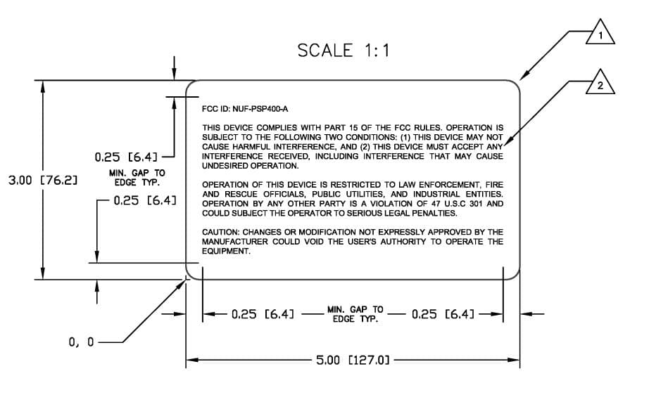 UWB Radar Surveillance System - FCC ID NUF-PSP400-A - Humatics Corporation