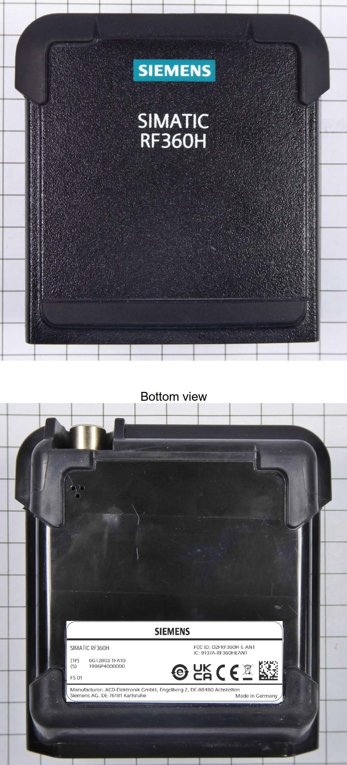 SIMATIC RF360H - RFID Reader with external antenna - FCC ID O2FRF360H-E-ANT - ACD Elektronik GmbH