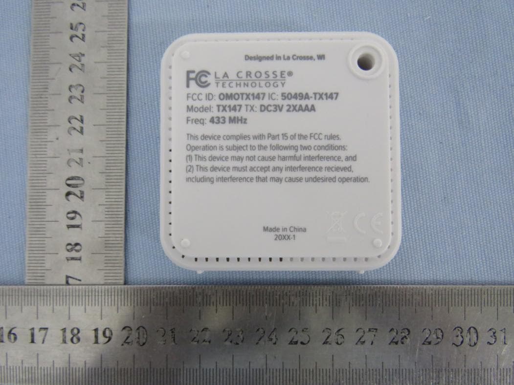 TH SENSOR - FCC ID OMOTX147 - La Crosse Technology Ltd.