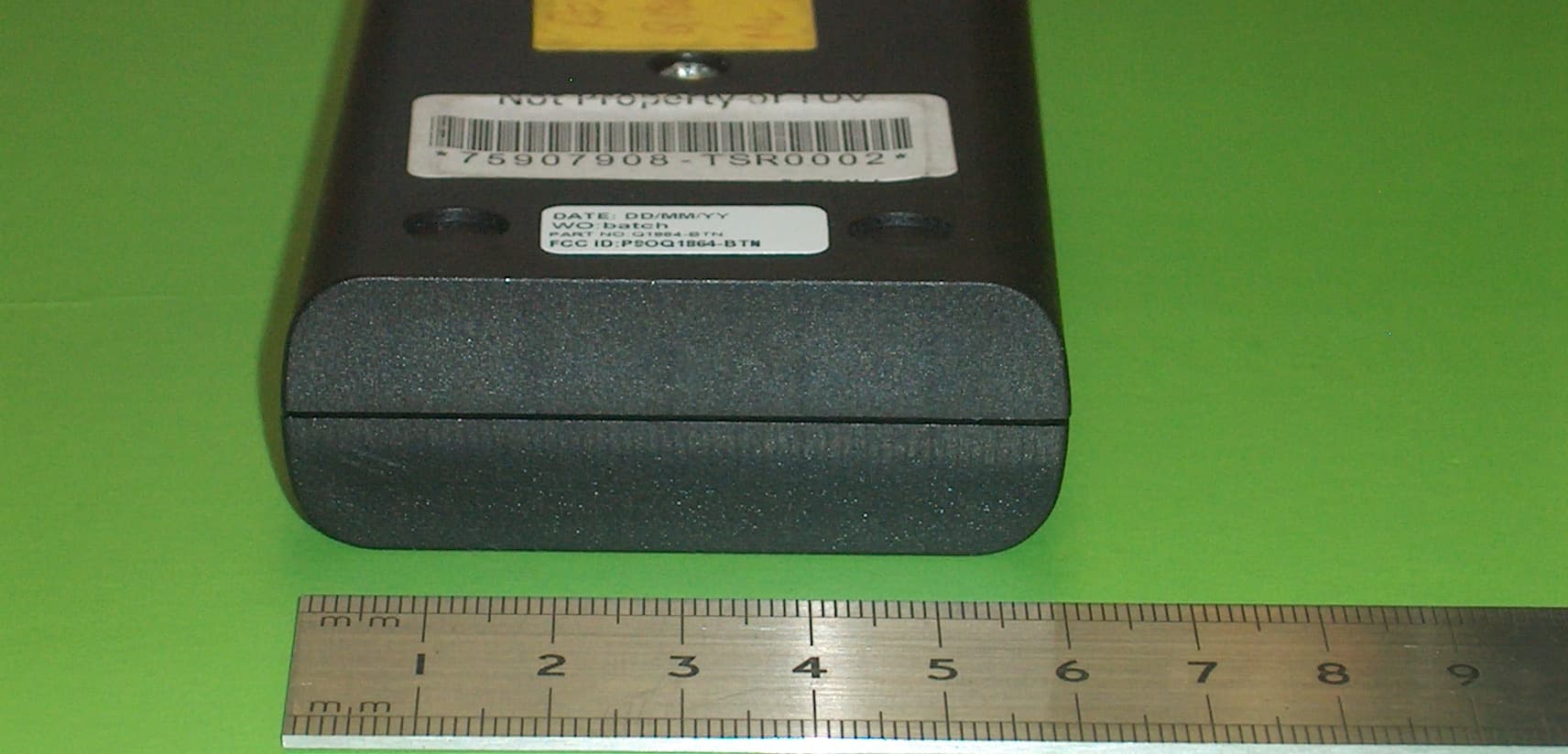 Operator button for activating of Tensator Q1864 queue forwarding system - FCC ID P9OQ1864-BTN - RF Solutions Ltd.
