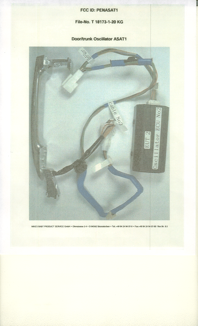 Door/Trunk Oscillator - FCC ID PENASAT1 - Aisin Seiki Company, Ltd.