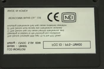 LCD Monitor - FCC ID PF5-TM400 - NEWCOMM World Co., Ltd.