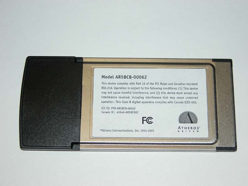 802.11a/b/g Cardbus Card - FCC ID PPD-AR5BCB-00062 - Qualcomm Atheros, Inc.