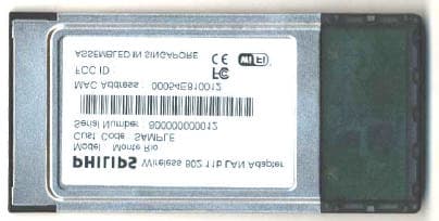 IEEE802.11b PCMCIA Card - FCC ID PUBWCM1003 - Philips Components