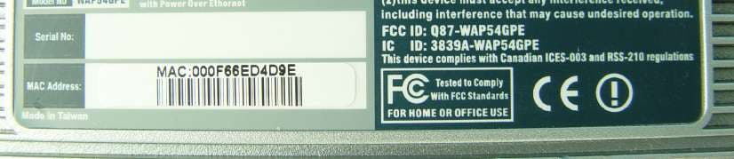 Wireless-G Exterior Access Point with POE - FCC ID Q87-HGA9NWAP54GPE - LINKSYS LLC