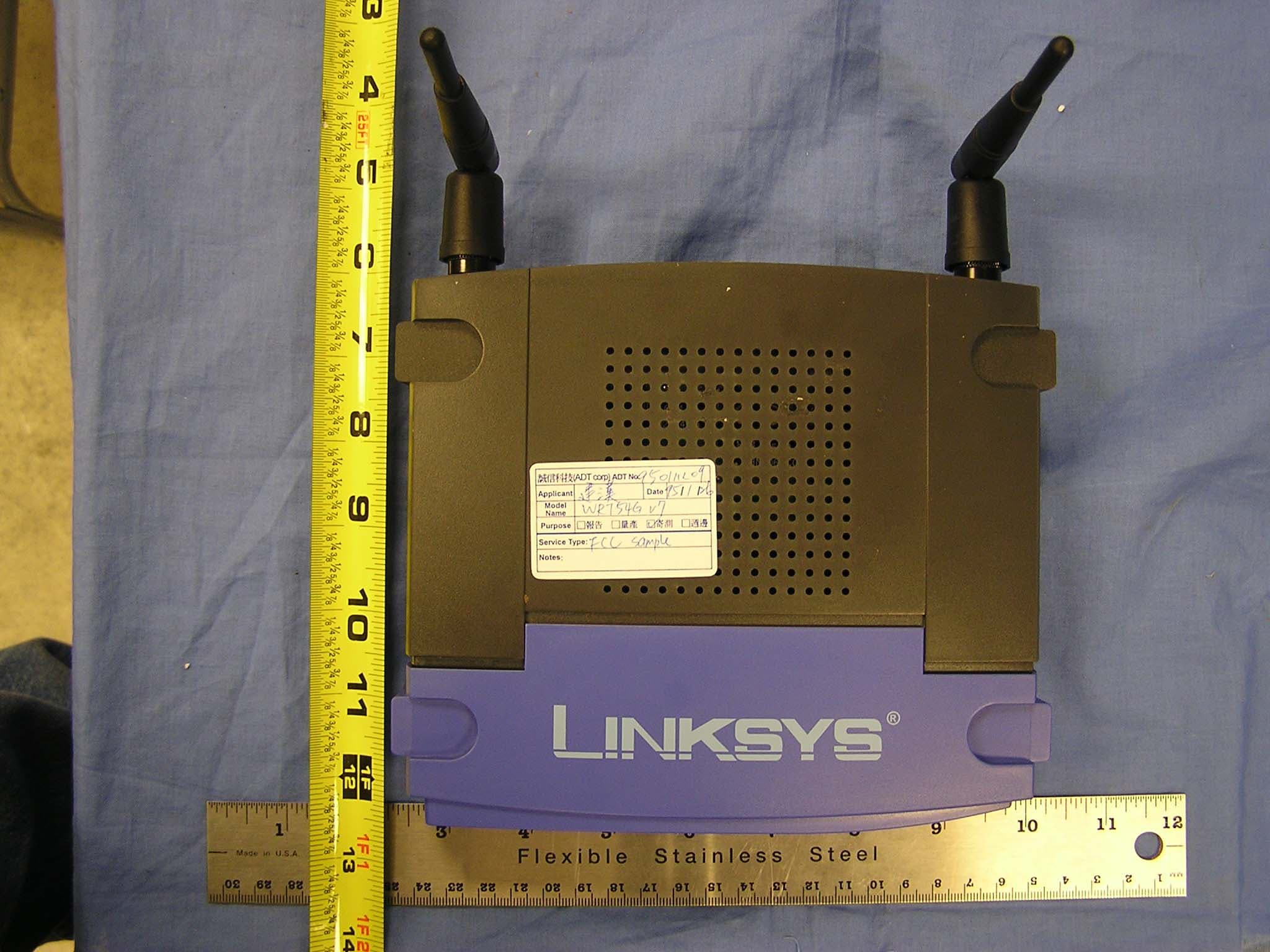 Wireless-G Broadband Router with 4-Port Switch - FCC ID Q87-WT54GV70 - LINKSYS LLC