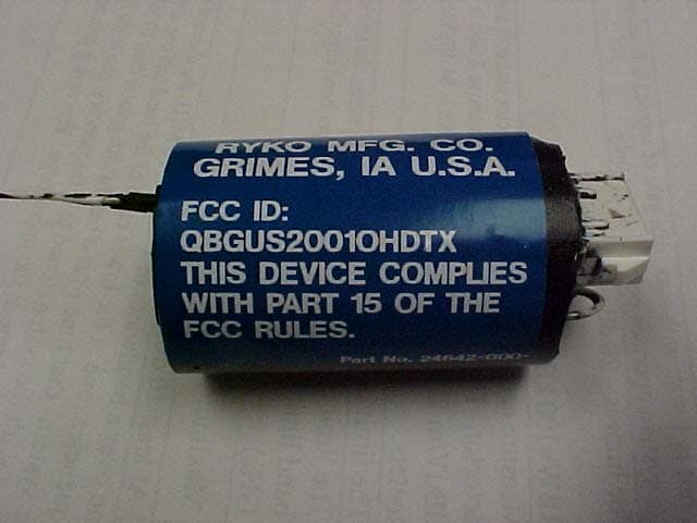 Safety Device for Carwash - FCC ID QBGUS2001OHDTX - Ryko Mfg. Company