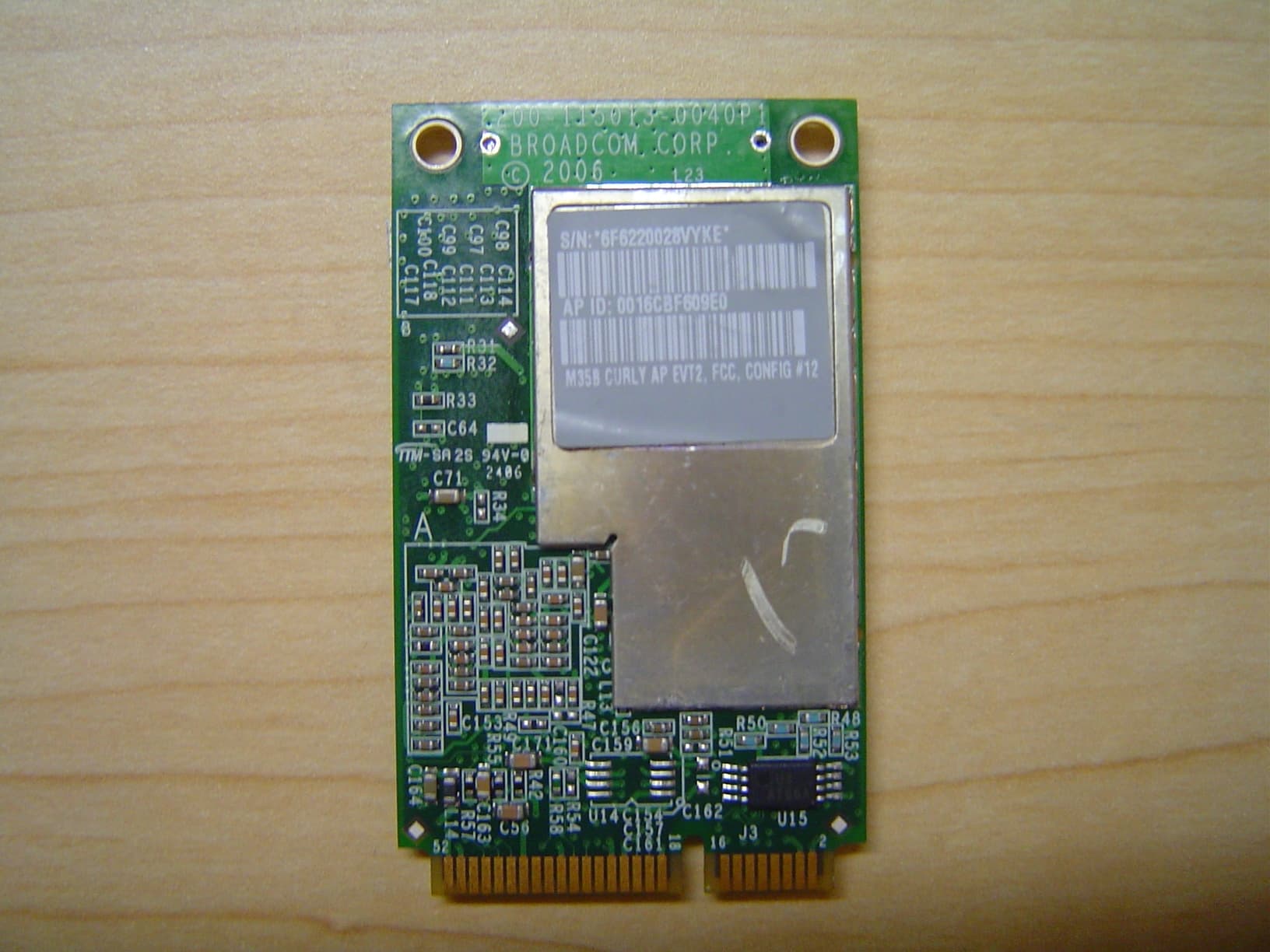802.11ag/DRAFT 802.11n Wireless LAN Mini-Card - FCC ID QDS-BRCM1022HR1 - Broadcom Corporation