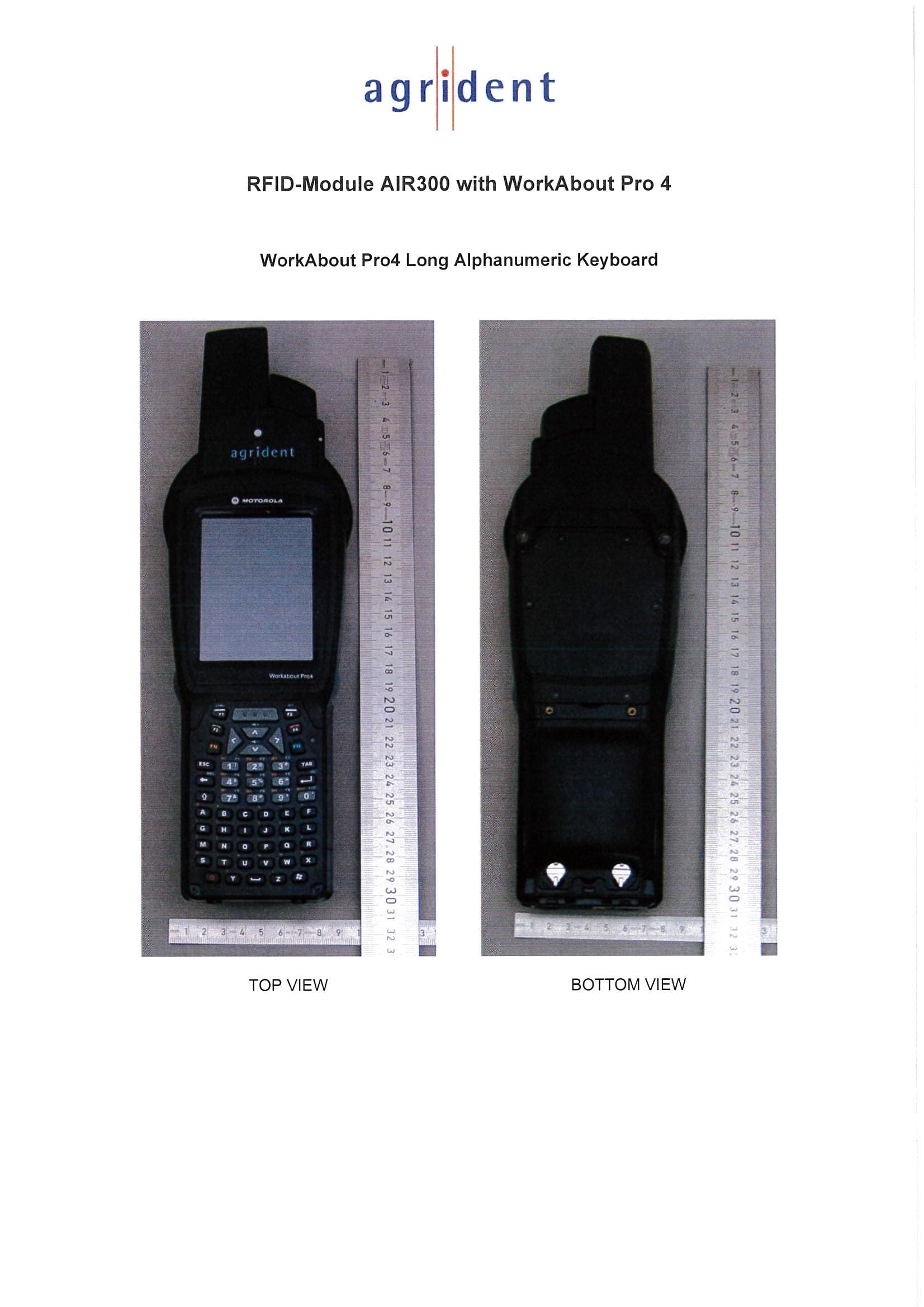 RFID module - FCC ID QG2AIR300 - Agrident GmbH