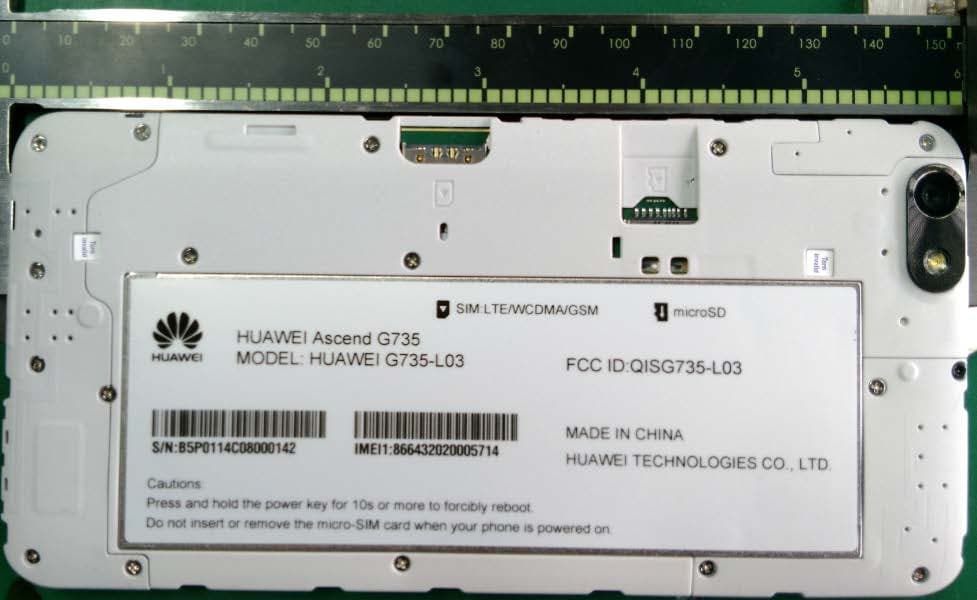 Smart Phone - FCC ID QISG735-L03 - Huawei Technologies Co.,Ltd