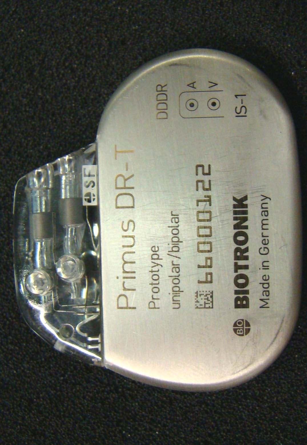 PRIMUS (aka EVIA or ENTOVIS) family of implantable pacemakers - FCC ID QRIPRIMUS - BIOTRONIK SE & Co. KG