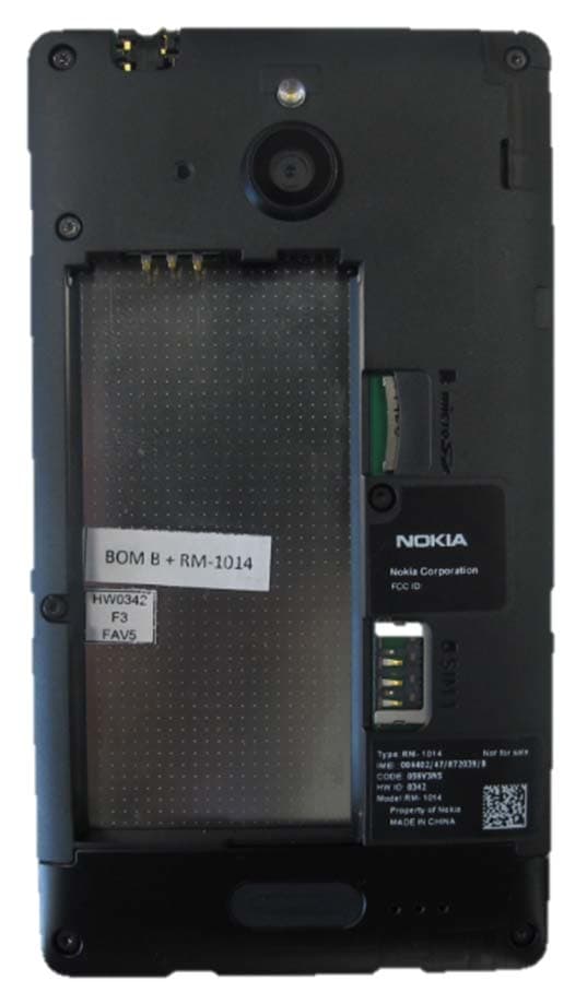 GSM Cellular Phone w/BT and WLAN - FCC ID QTLRM-1014 - Microsoft Corporation