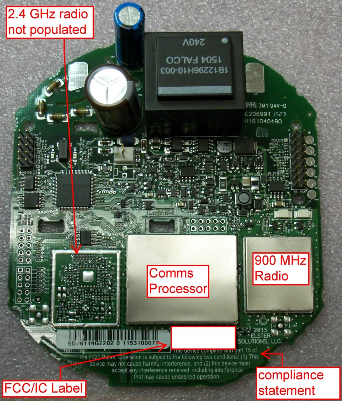 REXUA-NZ Printed Circuit Board Assembly - FCC ID QZC-REXUANZ - Elster Solutions, LLC