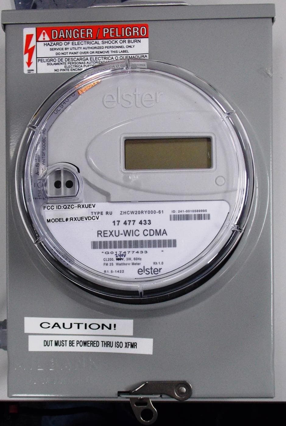 Wireless Power Meter - FCC ID QZC-RXUEV - Elster Solutions, LLC