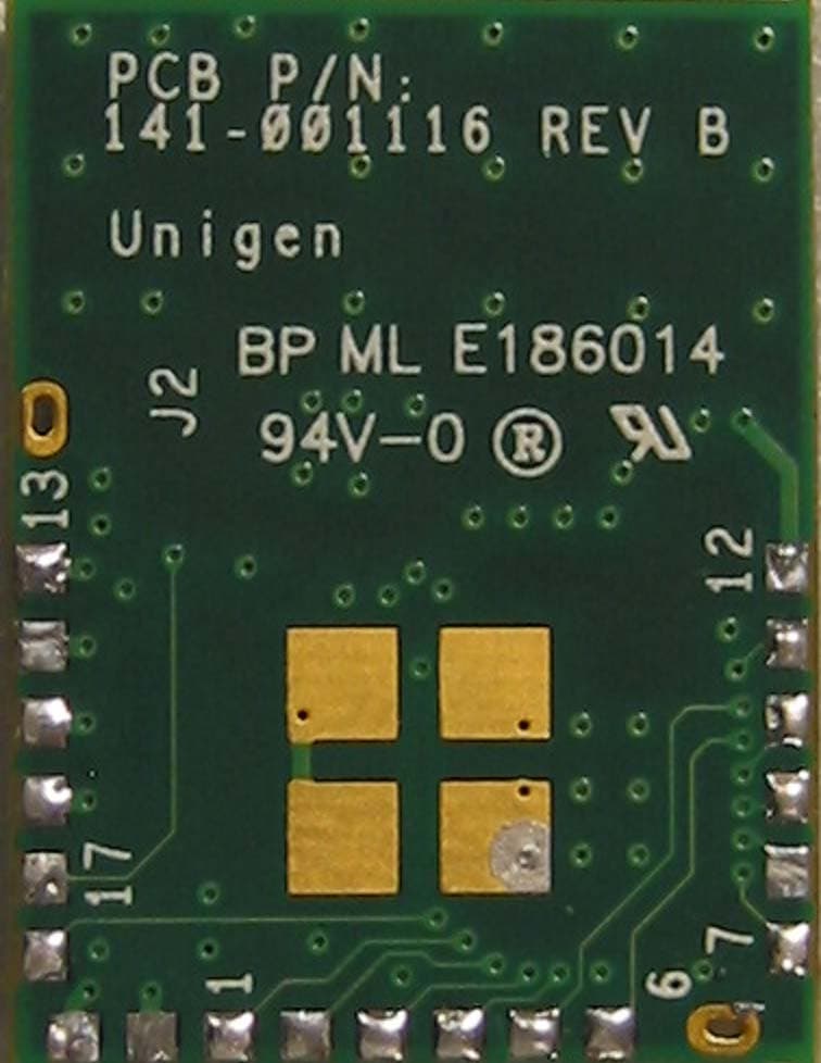 900MHz Transceiver Module - FCC ID R8KUGWSX931 - Unigen Corporation