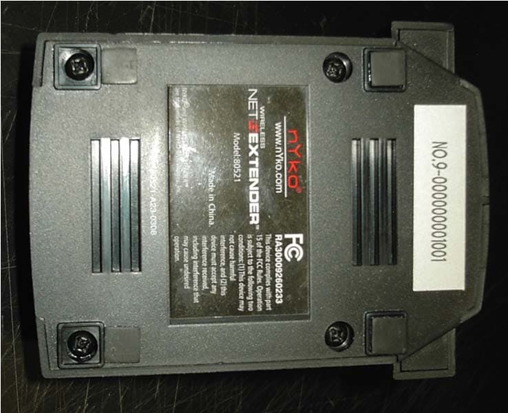 Network Extender - FCC ID RA30009260233 - Nyko Technologies, Inc.