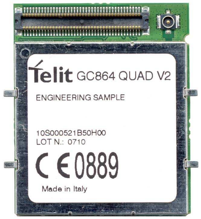 Quadband GSM/ GPRS Module - FCC ID RI7GC864Q2 - Telit Communications S.p.A.