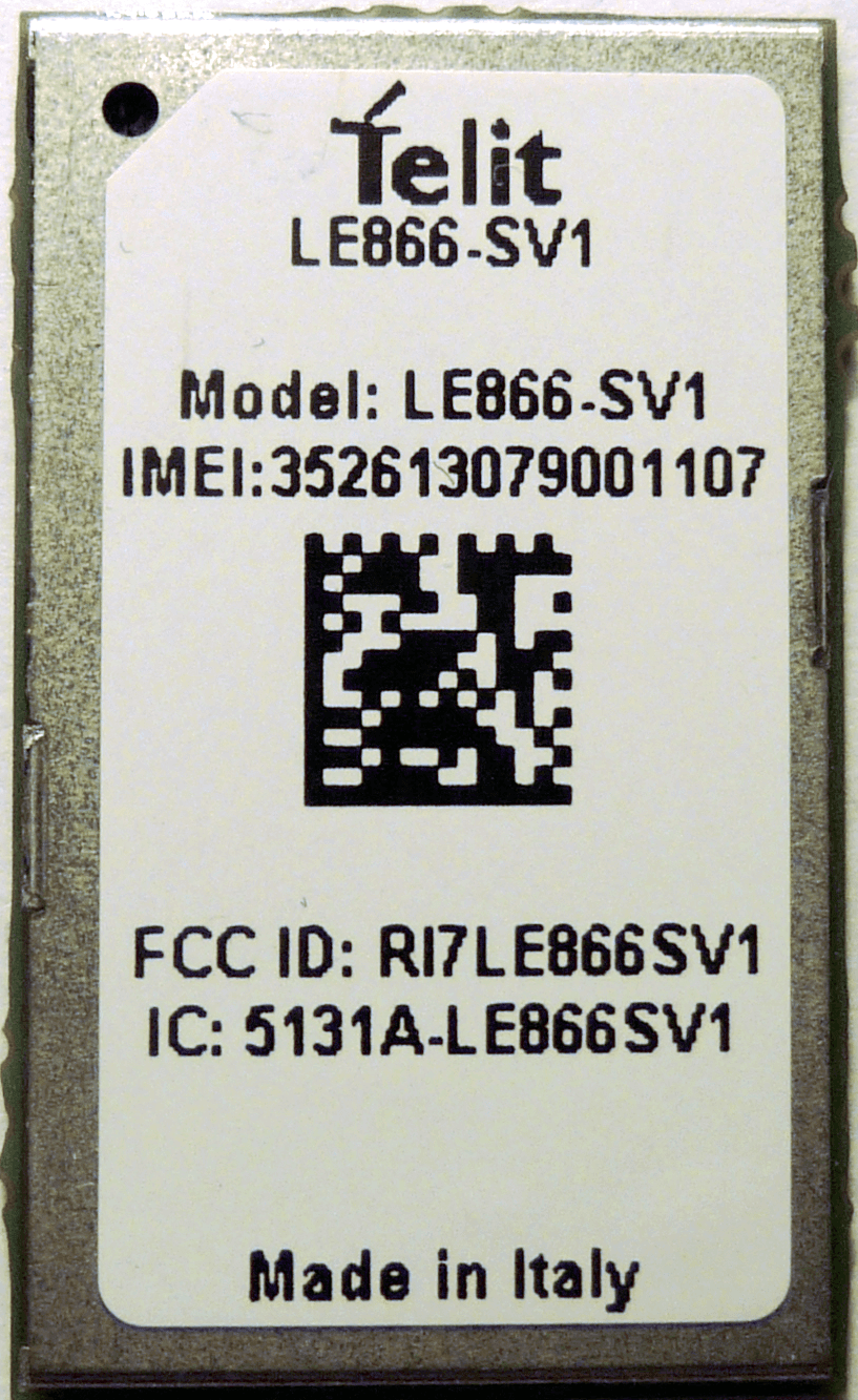 LTE Module - FCC ID RI7LE866SV1 - Telit Communications S.p.A.