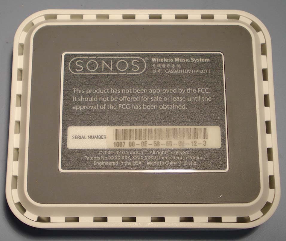 802.11 gn Wireless Docking Station - FCC ID SBVDK001 - Sonos, Inc.