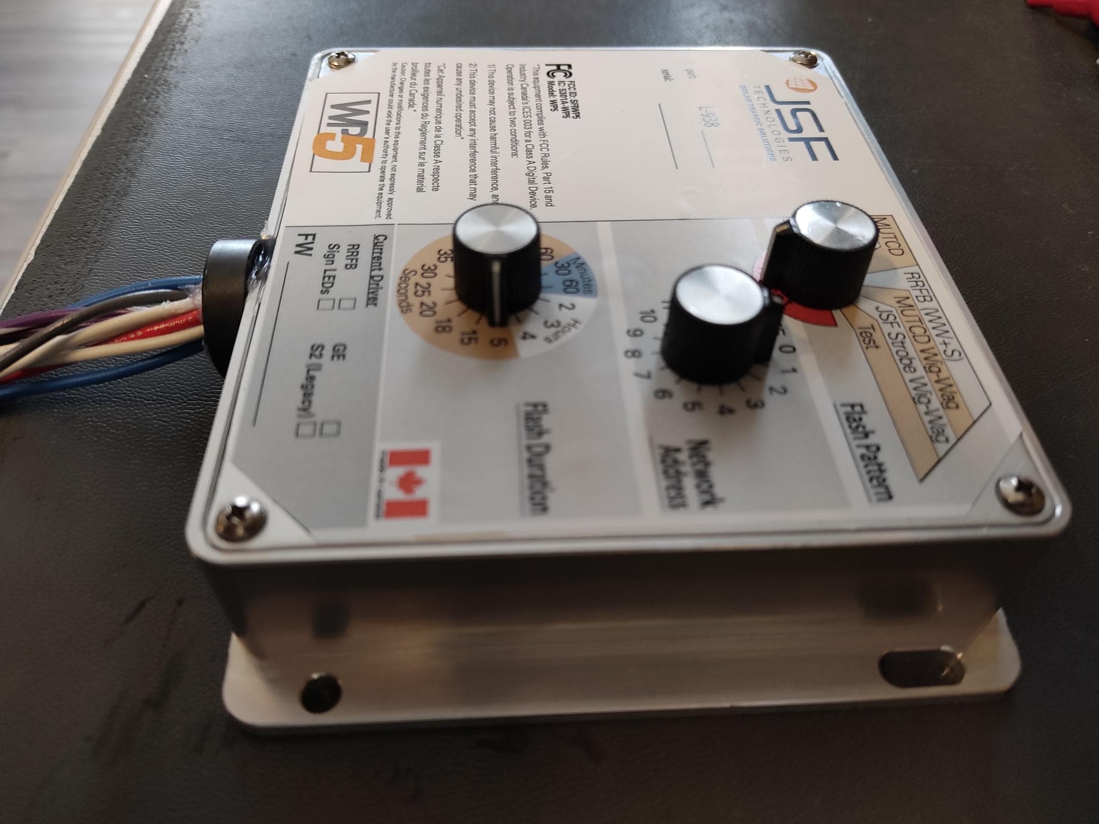 The WP5 is a control module designed for wireless RF communication between other JSFT devices. Applications include crosswalk beacons and warning lights activated via contact-closure relay such as a push-button, sensor, and other devices. - FCC ID SFIWP5 - JSF Technologies