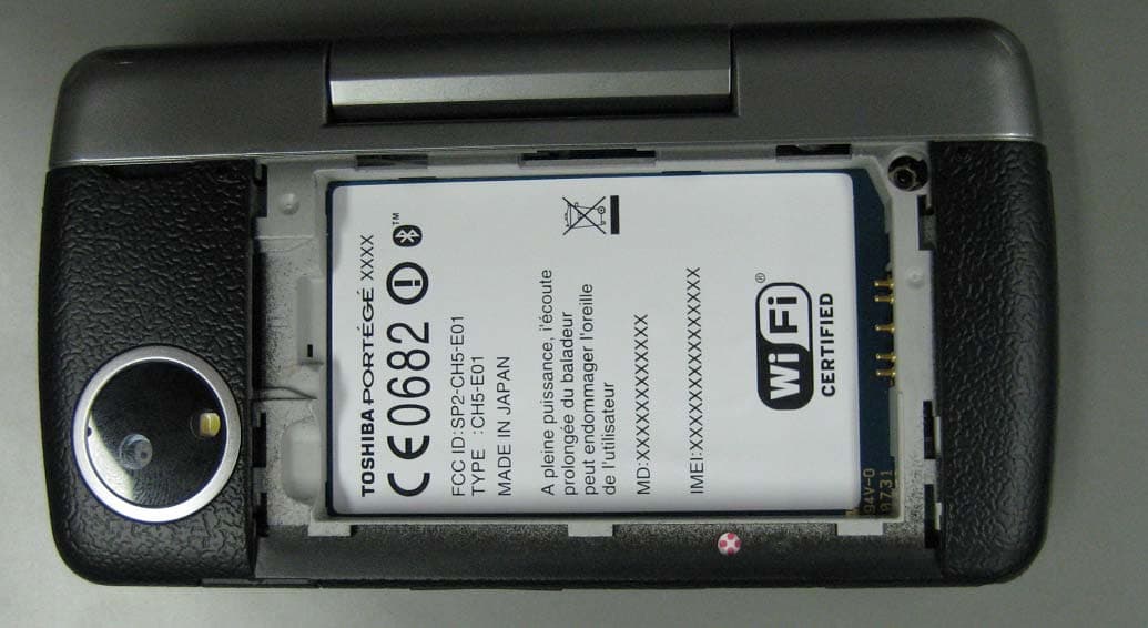 GSM900/1800/1900/UMTS Mobile phone with BT & Wifi - FCC ID SP2-CH5-E02 - Toshiba Information Systems (UK) Ltd, Mobile Communications Division