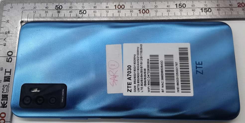 LTE/WCDMA/GSM(GPRS) Multi-Mode Digital Mobile Phone (LTE, WCDMA, GSM, 2.4GHz WIFI and Bluetooth) - FCC ID SRQ-ZTEA7030 - ZTE Corporation