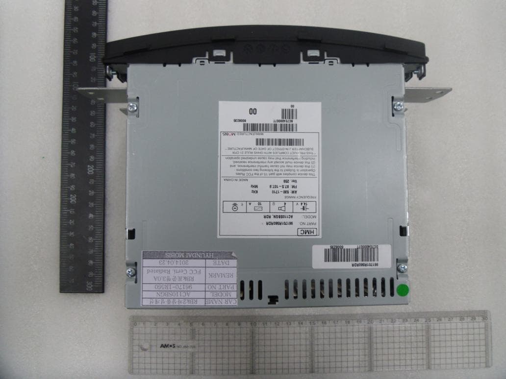 DIGITAL CAR AUDIO SYSTEM - FCC ID TQ8-AC110SBGN - HYUNDAI MOBIS CO., LTD.