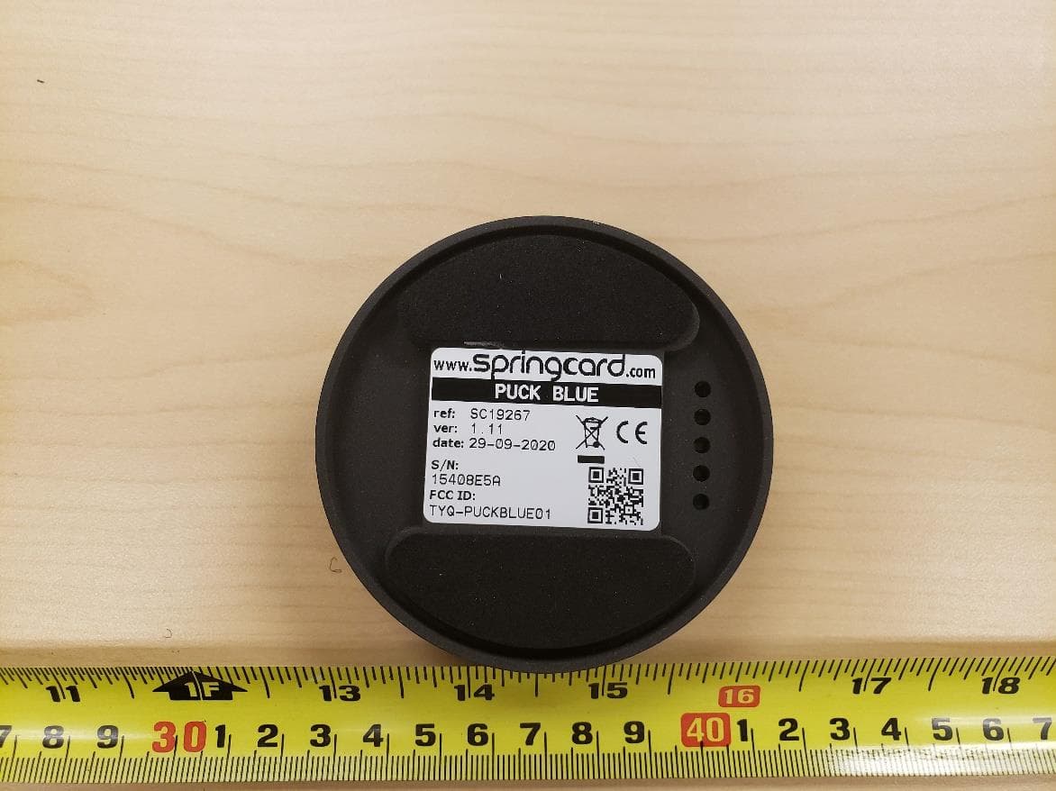13.56 MHz RFID/NFC USB Coupler with Bluetooth - FCC ID TYQ-PUCKBLUE01 - SPRINGCARD SAS