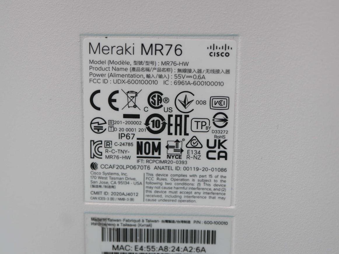 Wi-Fi 6 Outdoor Access Point - FCC ID UDX-600100011 - Cisco Systems, Inc.