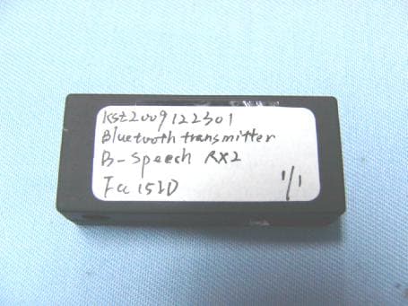 Bluetooth Transmitter - FCC ID VAE-RX2 - D-Parts Mobilphon & Zubehoer GmbH